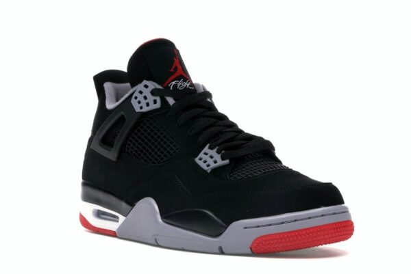 Jordan 4 Retro Bred (2019) – Negro/Rojo Fuego – 308497-060 - Imagen 2
