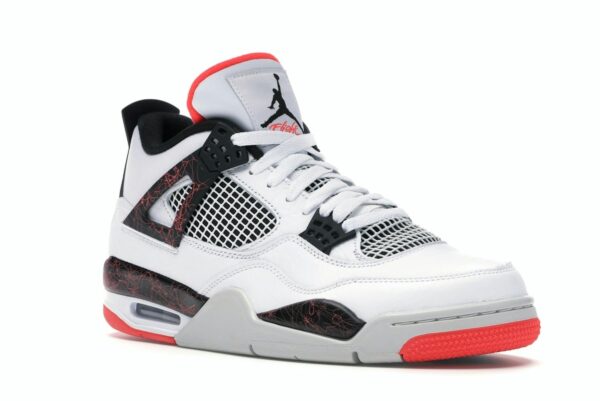 Jordan 4 Retro Flight Nostalgia (308497-116) – Blanco/Negro/Carmesí Brillante - Imagen 2