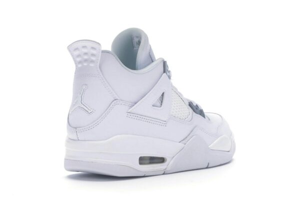 Air Jordan 4 Retro Pure Money (2017) GS Zapatillas de piel blancas – 408452-100 - Imagen 7