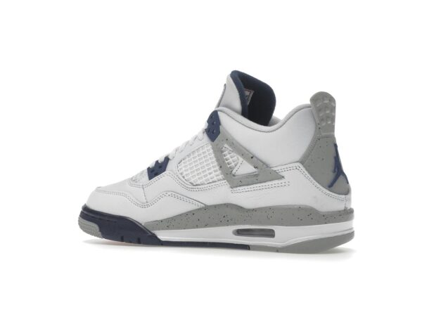 Air Jordan 4 Retro Midnight Navy GS (408452-140) Blanco/Azul marino medianoche - Imagen 4