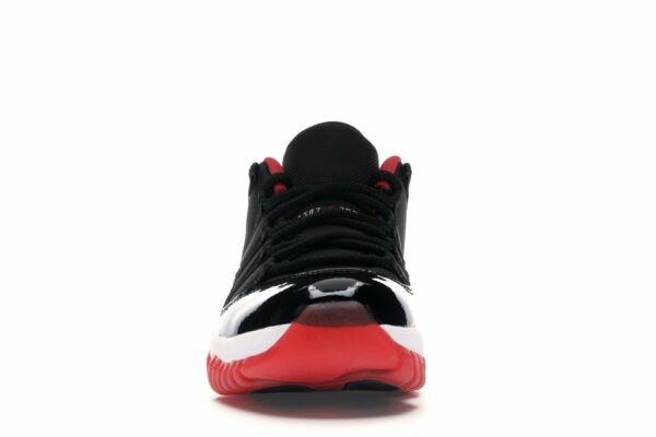 Air Jordan 11 Retro Low Bred (528895-012) – Zapatillas de cuero rojo/blanco - Imagen 3