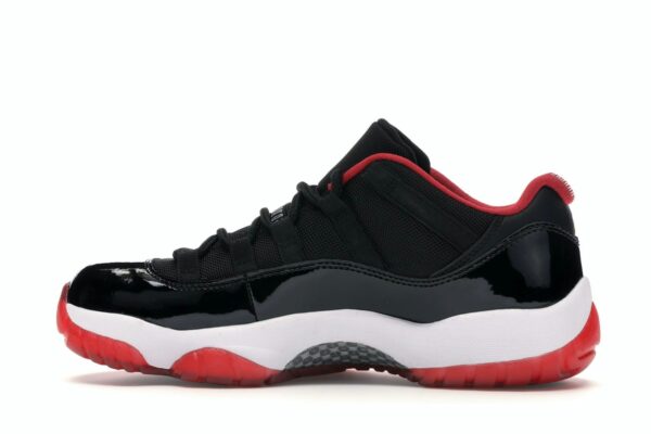 Air Jordan 11 Retro Low Bred (528895-012) – Zapatillas de cuero rojo/blanco - Imagen 4