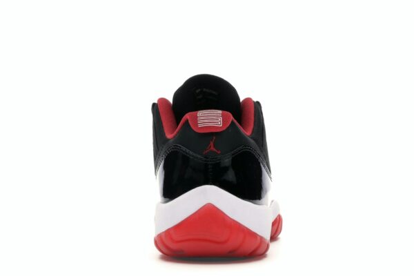 Air Jordan 11 Retro Low Bred (528895-012) – Zapatillas de cuero rojo/blanco - Imagen 5