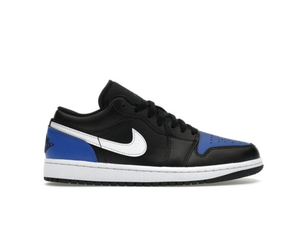 Jordan 1 Low Black Royal Toe Sneakers – 553558-042 - Imagen 1