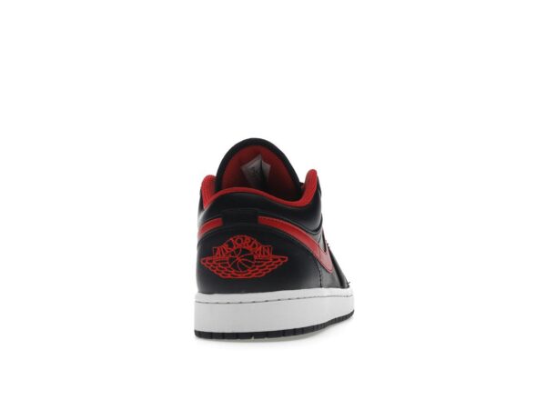 Air Jordan 1 Low White Toe (553558-063) Negro/Rojo fuego/Blanco - Imagen 5