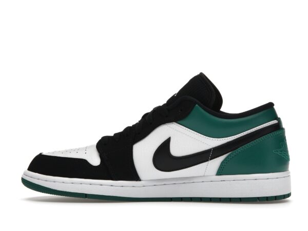 Air Jordan 1 Low Blanco Negro Verde Místico (553558-113) - Imagen 4