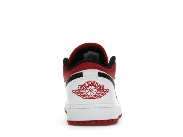 Air Jordan 1 Low Blanco Rojo Universitario Negro – 553558-118 - Imagen 5