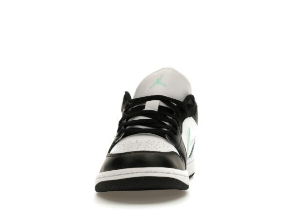 Zapatillas Air Jordan 1 Low de cuero con brillo verde – 553558-131 - Imagen 3