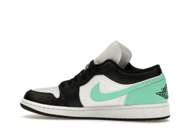 Zapatillas Air Jordan 1 Low de cuero con brillo verde – 553558-131 - Imagen 5