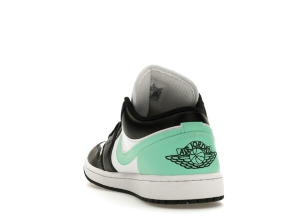 Zapatillas Air Jordan 1 Low de cuero con brillo verde – 553558-131 - Imagen 6