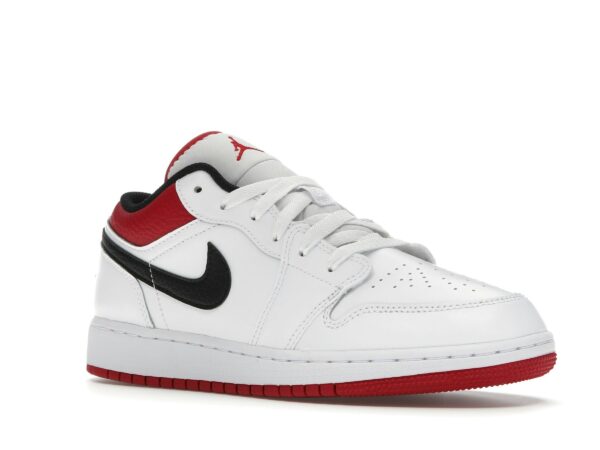 Air Jordan 1 Low Blanco Rojo Gimnasio (GS) – 553560-118 - Imagen 2