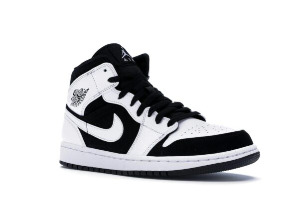 Air Jordan 1 Mid Blanco Negro (554724-113) - Imagen 2