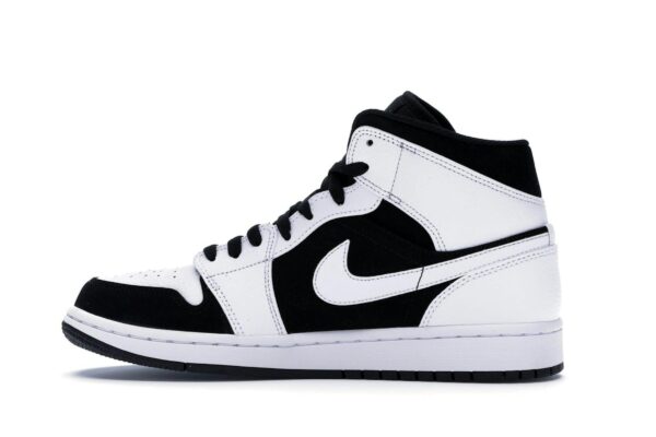 Air Jordan 1 Mid Blanco Negro (554724-113) - Imagen 4