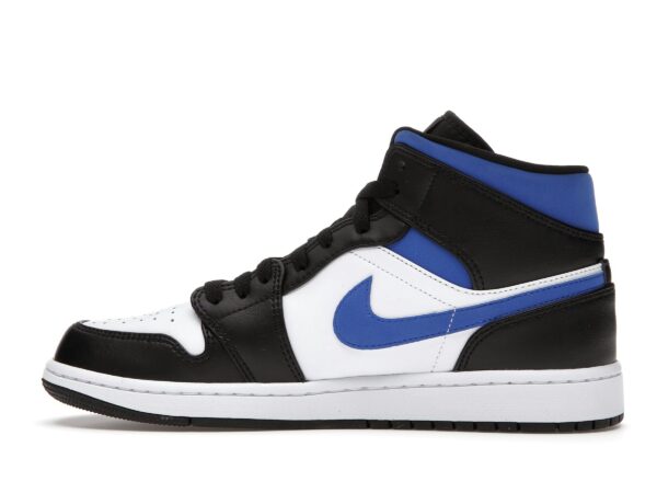 Jordan 1 Mid Blanco Negro Azul Racer (554724-140) - Imagen 4