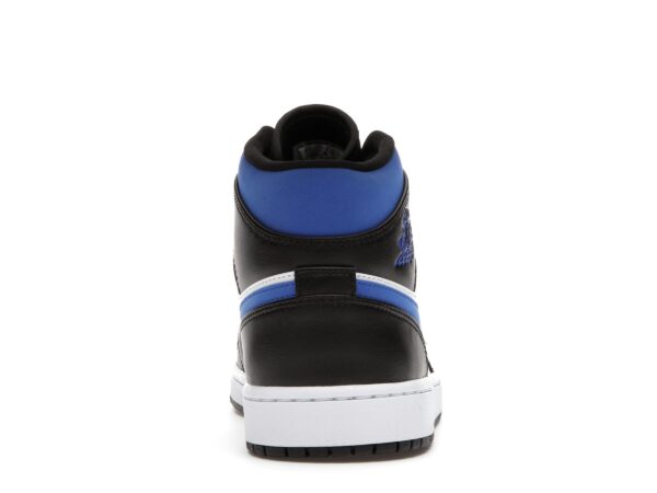 Jordan 1 Mid Blanco Negro Azul Racer (554724-140) - Imagen 5