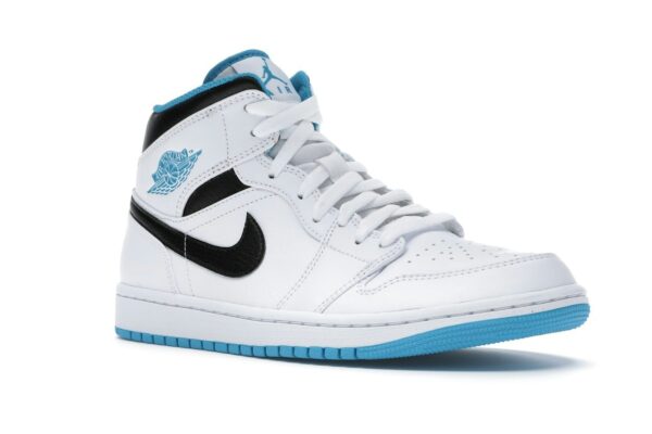 Jordan 1 Mid Laser Blue (554724-141) – Inspirado en los Charlotte Hornets - Imagen 2