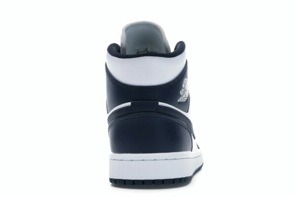 Air Jordan 1 Mid Blanco Metalizado Dorado Obsidiana – 554724-174 - Imagen 5