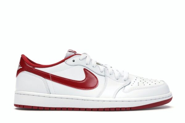 Air Jordan 1 Retro Low Blanco Rojo Universitario (705329-101) - Imagen 1