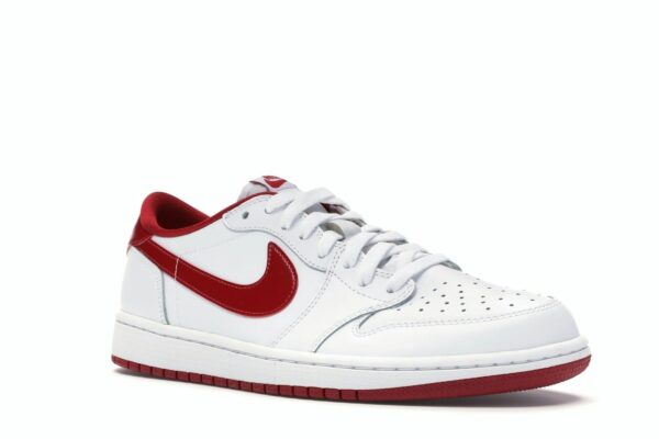 Air Jordan 1 Retro Low Blanco Rojo Universitario (705329-101) - Imagen 2