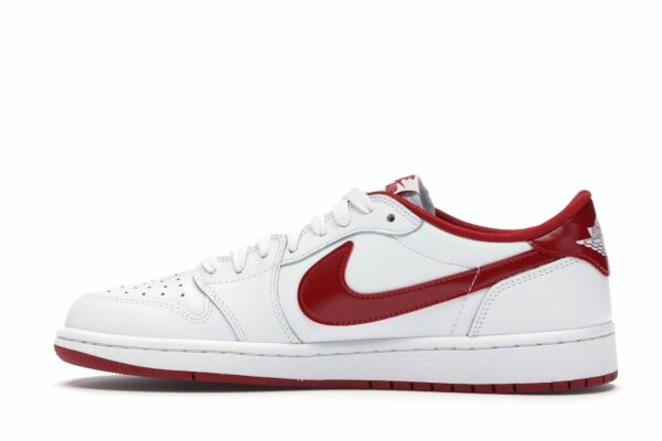 Air Jordan 1 Retro Low Blanco Rojo Universitario (705329-101) - Imagen 4