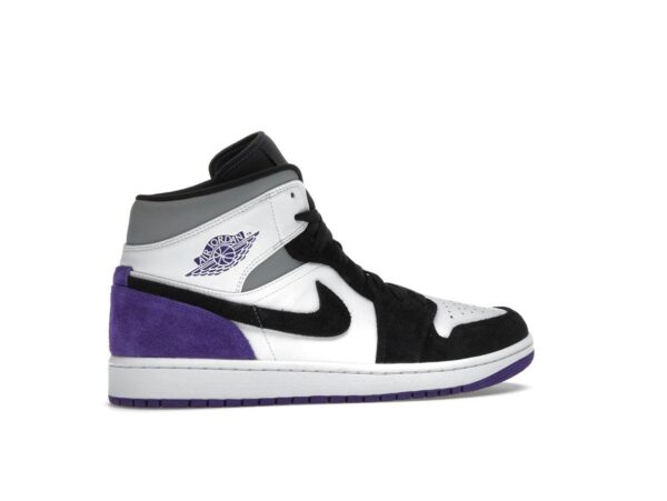 Air Jordan 1 Mid SE Morado Blanco Negro Llamarada Solar Claro Morado Universitario 852542-105 - Imagen 6