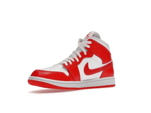 Air Jordan 1 Mid Syracuse para mujer, blanco, rojo habanero, BQ6472-116 - Imagen 3