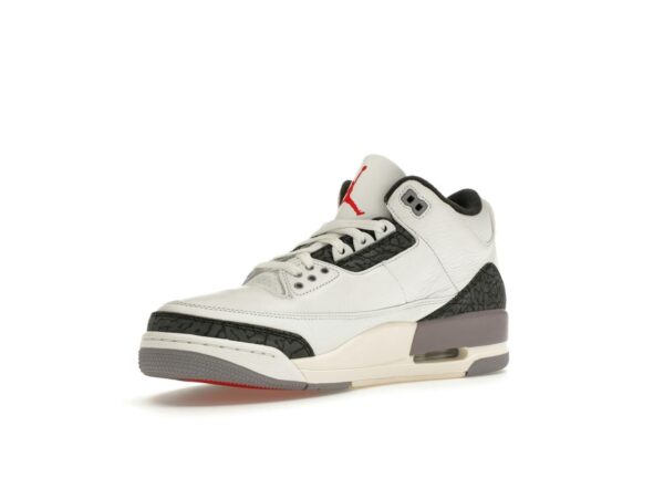 Air Jordan 3 Retro Gris Cemento CT8532-106 Blanco Cumbre Rojo Fuego - Imagen 3
