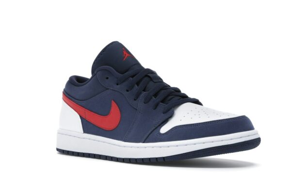 Air Jordan 1 Low USA (CZ8454-400) – Azul marino medianoche/Rojo gimnasio/Blanco - Imagen 2