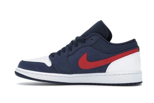 Air Jordan 1 Low USA (CZ8454-400) – Azul marino medianoche/Rojo gimnasio/Blanco - Imagen 4