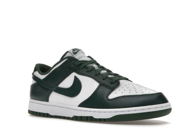 Zapatillas Nike Dunk Low Michigan State DD1391-101 de cuero verde universitario y blanco - Imagen 2