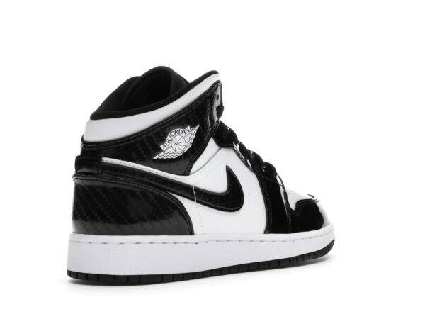 Air Jordan 1 Mid SE All-Star Carbon Fiber (GS) Negro/Blanco – DD2192-001 - Imagen 7