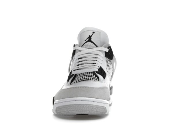 Zapatillas Air Jordan 4 Retro Military de cuero negro y blanco – DH6927-111 - Imagen 3