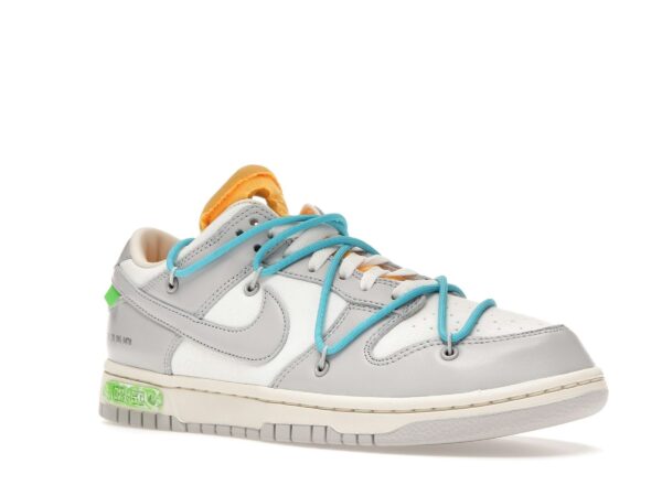 Nike Dunk Low Off-White Lote 2 – DM1602-115 – Vela/Gris neutro-Azul furia - Imagen 2