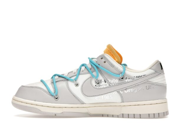 Nike Dunk Low Off-White Lote 2 – DM1602-115 – Vela/Gris neutro-Azul furia - Imagen 4