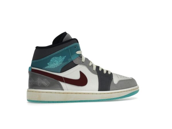 Jordan 1 Mid SE Exploration Unit Sail Grey Blue Red FB1870-161 - Imagen 6