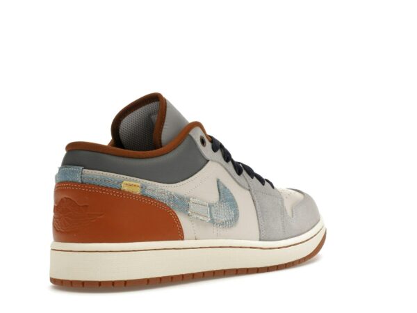 Jordan 1 Low SE Phantom Denim Swoosh – Zapatillas de cuero – FZ5042-041 - Imagen 7