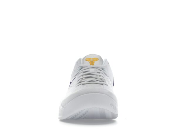 Zapatillas de baloncesto Nike Kobe 8 Protro Lakers Home – HF9550-100 para hombre, color blanco/morado/dorado universitario - Imagen 3