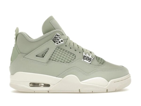Zapatillas Air Jordan 4 Retro de piel color espuma de mar para mujer – HV0823-003 - Imagen 1
