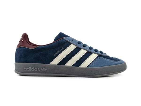 Zapatillas Adidas Gazelle Indoor Crew de ante color azul marino y burdeos - Imagen 1