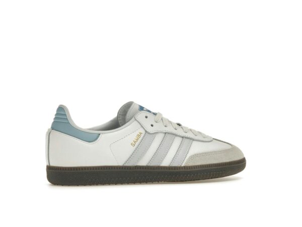Adidas Samba OG Blanco Halo Azul – Core Blanco/Halo Azul/Gum 5 – ID2055 - Imagen 6