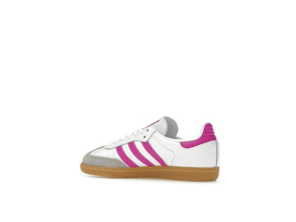 Zapatillas Adidas Samba OG para niños, blancas y moradas, IH2873 - Imagen 4