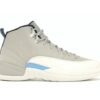 Zapatillas de cuero Air Jordan 12 Retro gris y azul universitario (130690-007)