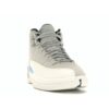 Zapatillas de cuero Air Jordan 12 Retro gris y azul universitario (130690-007)