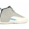 Zapatillas de cuero Air Jordan 12 Retro gris y azul universitario (130690-007)
