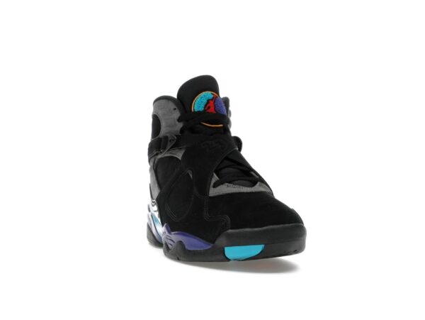 Jordan 8 Retro Aqua (2025) – Negro/Rojo auténtico/Gris hierro/Concord brillante/Aquatone