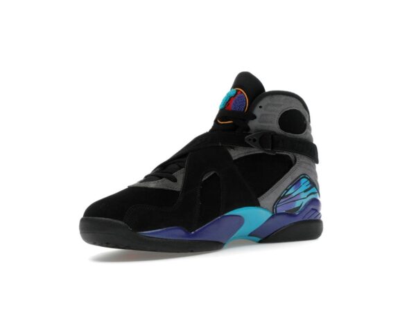 Jordan 8 Retro Aqua (2025) – Negro/Rojo auténtico/Gris hierro/Concord brillante/Aquatone