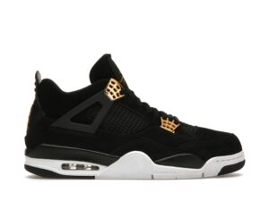 Air Jordan 4 Retro Royalty – 308497-032 – Zapatillas de ante negro/dorado metalizado
