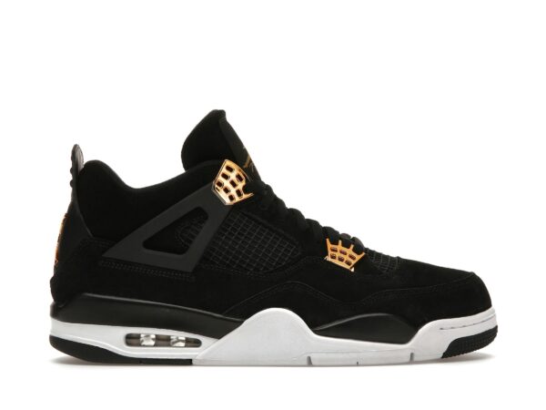 Air Jordan 4 Retro Royalty – 308497-032 – Zapatillas de ante negro/dorado metalizado