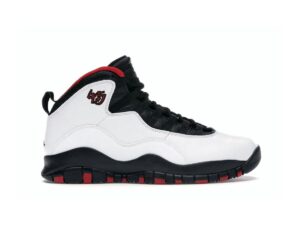 Air Jordan 10 Retro Double Nickel Blanco/Negro-Rojo Verdadero 310805-102