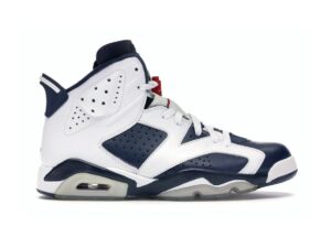 Air Jordan 6 Retro Olympic London 2012 Blanco Azul Marino Medianoche Rojo Universitario